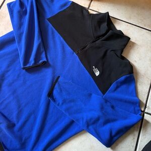 The North Face Men’s XL Fleece Pullover Jacket Blue Black Winter Warm